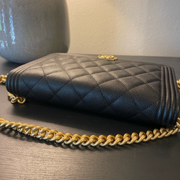 Chanel Boy Wallet on chain in Black - Picture 6 of 11